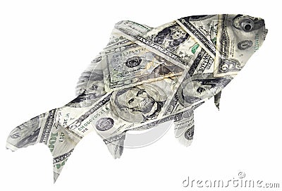 Dollar Fish Stock Photo