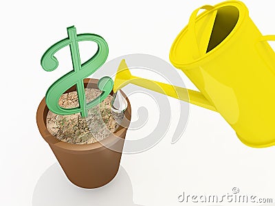 Dollar growth Stock Photo