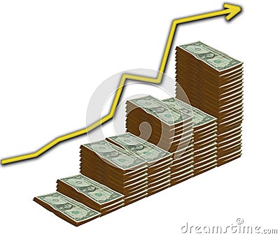Dollar growth Stock Photo