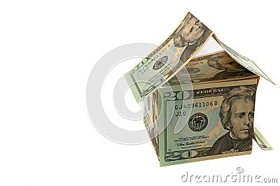 Dollar house Stock Photo