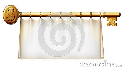 Dollar Key Banner Stock Photo