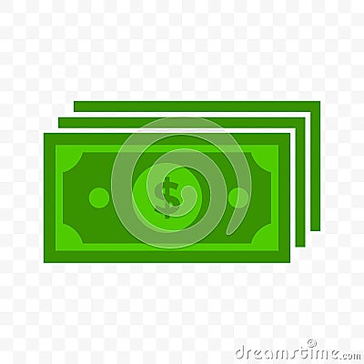 Dollar money cash vector icon, ATM bank dollar cash money payment sign Vector Illustration