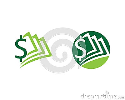 Dollar money vector icon Vector Illustration