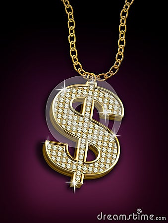 Dollar necklace Stock Photo