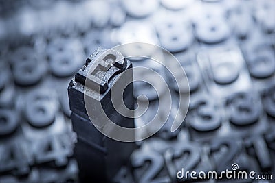 Dollar, Pound, currency exchange sign Stock Photo