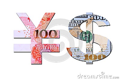 Dollar and RMB Stock Photo