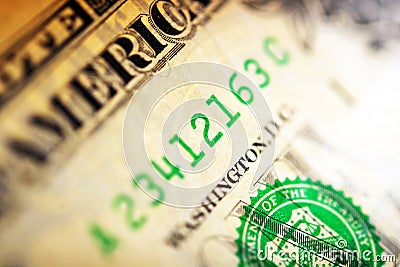 Dollar Serial Number Stock Photo
