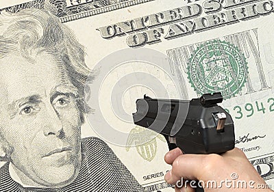 Dollar shooting Stock Photo