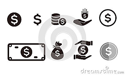 Dollar Sign, Dollar Sign Icon. Vector Illustration