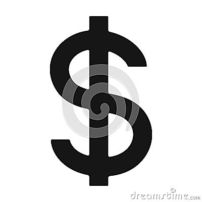 Dollar sign.Realtor single icon in black style vector symbol stock illustration web. Vector Illustration