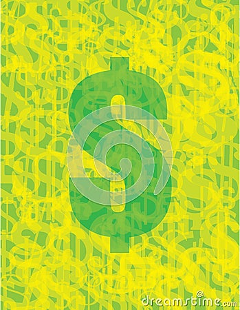 Dollar signs Vector Illustration