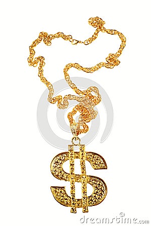 Dollar symbol necklace Stock Photo