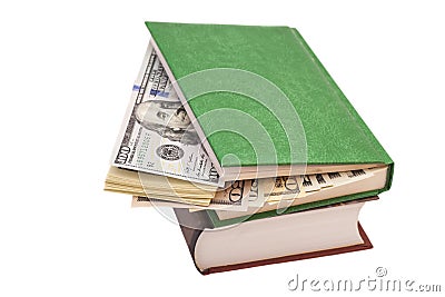 Dollars in Book Stock Photo