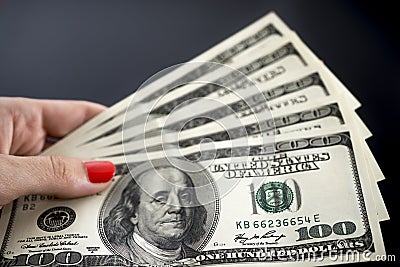 100 dollars Stock Photo