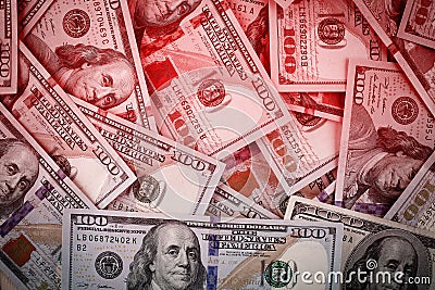 Dollars money pile background Stock Photo