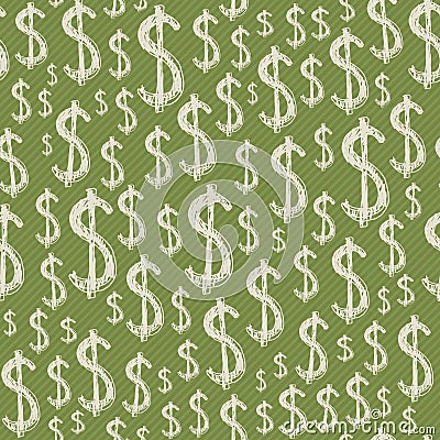 Dollars signs seamless pattern Vector Illustration