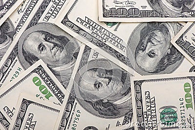 Dollars. us currency. 100 dollar bills Editorial Stock Photo