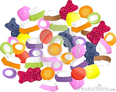 Dolly Mixtures Stock Photo