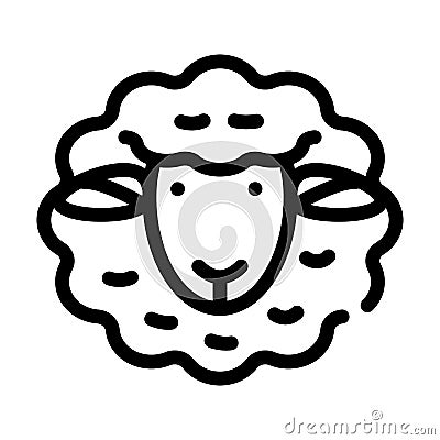 Dolly sheep clone line icon vector illustration Vector Illustration