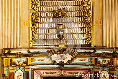 Dolmabahce palace interior, Istanbul Editorial Stock Photo