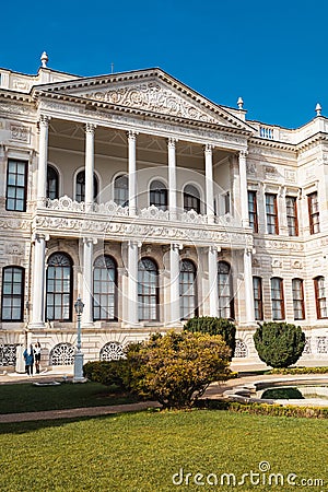 Dolmabahce Palace Painting Museum overlooking the garden in Istanbul Editorial Stock Photo