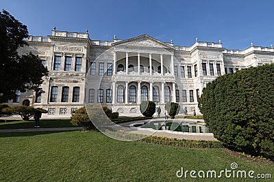 Dolmabahce Palace Painting Museum overlooking the garden in Istanbul Editorial Stock Photo
