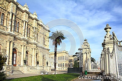Dolmabahce palace at winter - istanbul Stock Photo
