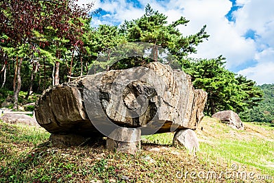 Dolmen in Gochang dolmens site from neolithic in Gochang South Korea Stock Photo