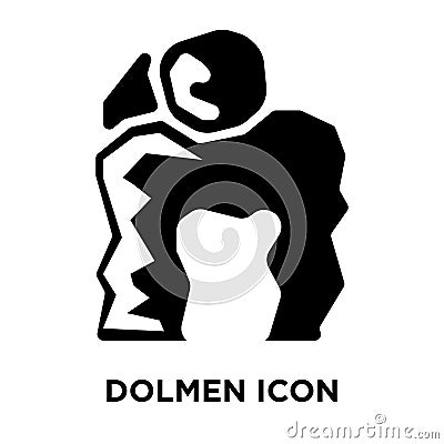 Dolmen icon vector isolated on white background, logo concept of Vector Illustration