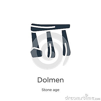 Dolmen icon vector. Trendy flat dolmen icon from stone age collection isolated on white background. Vector illustration can be Vector Illustration