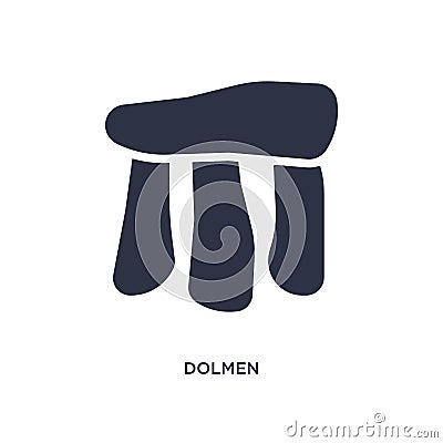 dolmen icon on white background. Simple element illustration from stone age concept Vector Illustration