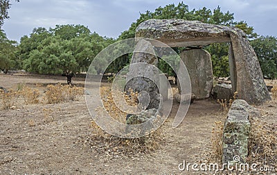Dolmen of La Lapita, Barcarrota, Spain Stock Photo