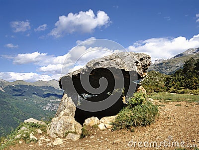 Dolmen, burial mounds, in Spain Stock Photo