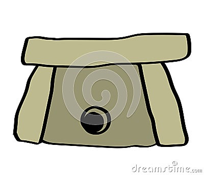 Dolmen on a white background. Cartoon. Vector Illustration