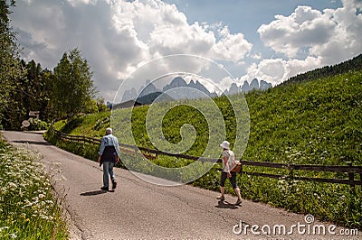 The Dolomites, northern Italy Editorial Stock Photo