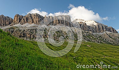 Dolomites mountain range Stock Photo