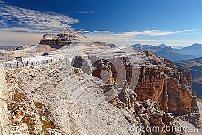 Dolomites moutnain peaks View to Piz Boe, Sella, Italy Stock Photo