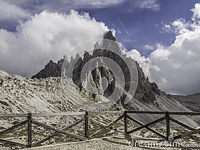 Paterno mount, Dolomites, in summer Stock Photo