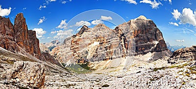 Dolomiti Mountains - Group Tofana Stock Photo