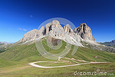 Dolomiti - Sassolungo mount Stock Photo