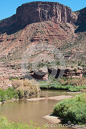 Dolores River Canyon Stock Photo