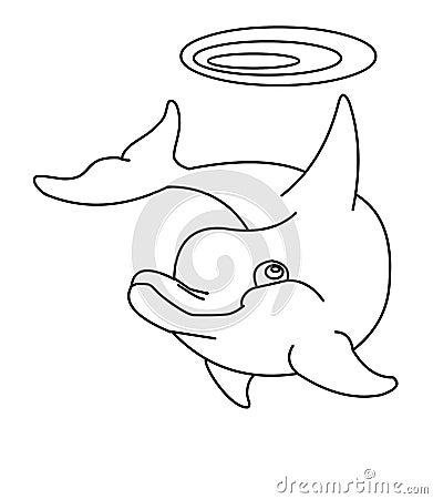 Dolphin coloring page Stock Photo