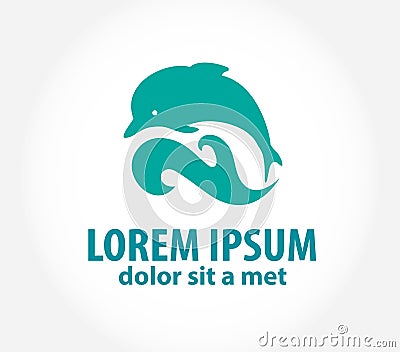 Dolphin icon design element Vector Illustration