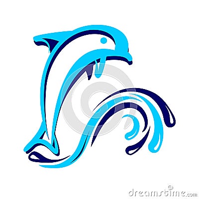 Dolphin icon vector illustration Vector Illustration