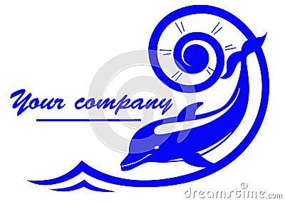 Dolphin logo Vector Illustration