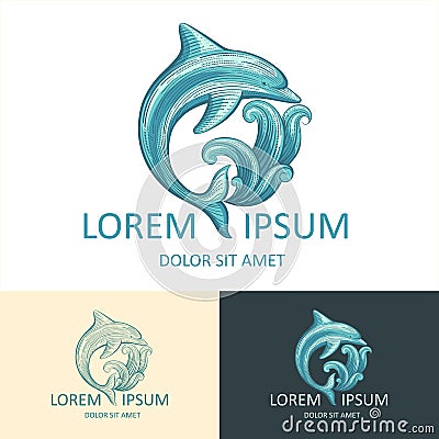 Dolphin Logo Template Vector Illustration