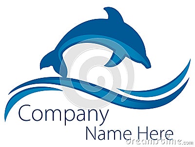 Dolphin Ocean Logo Vector Illustration