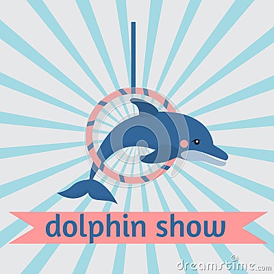 Dolphin show, dolphinarium, sea lion, seal, aqua circus, ocian animal Stock Photo