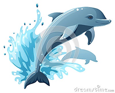 Dolphins Vector Illustration