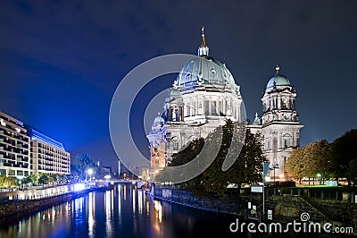 Dom in Berlin at night Stock Photo